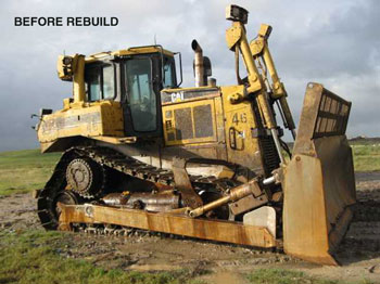 track-type tractor before rebuild track-type tractor before rebuild
