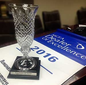 This is the 2nd consecutive year Ring Power Lift Trucks has won the award.