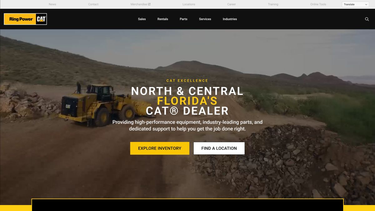 Ring Power website preview