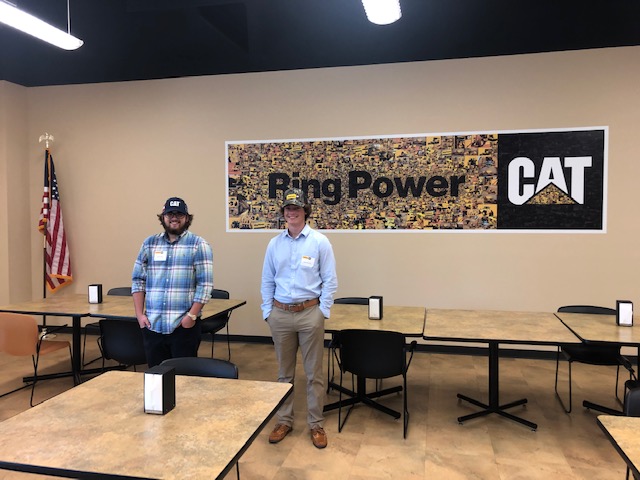 L-R: Isaiah Greer (WCC HE) and James Bozman (WCC HE). Both of these ThinkBIG technician scholarship students will be working out of WCC Heavy Equipment Main Shop. 